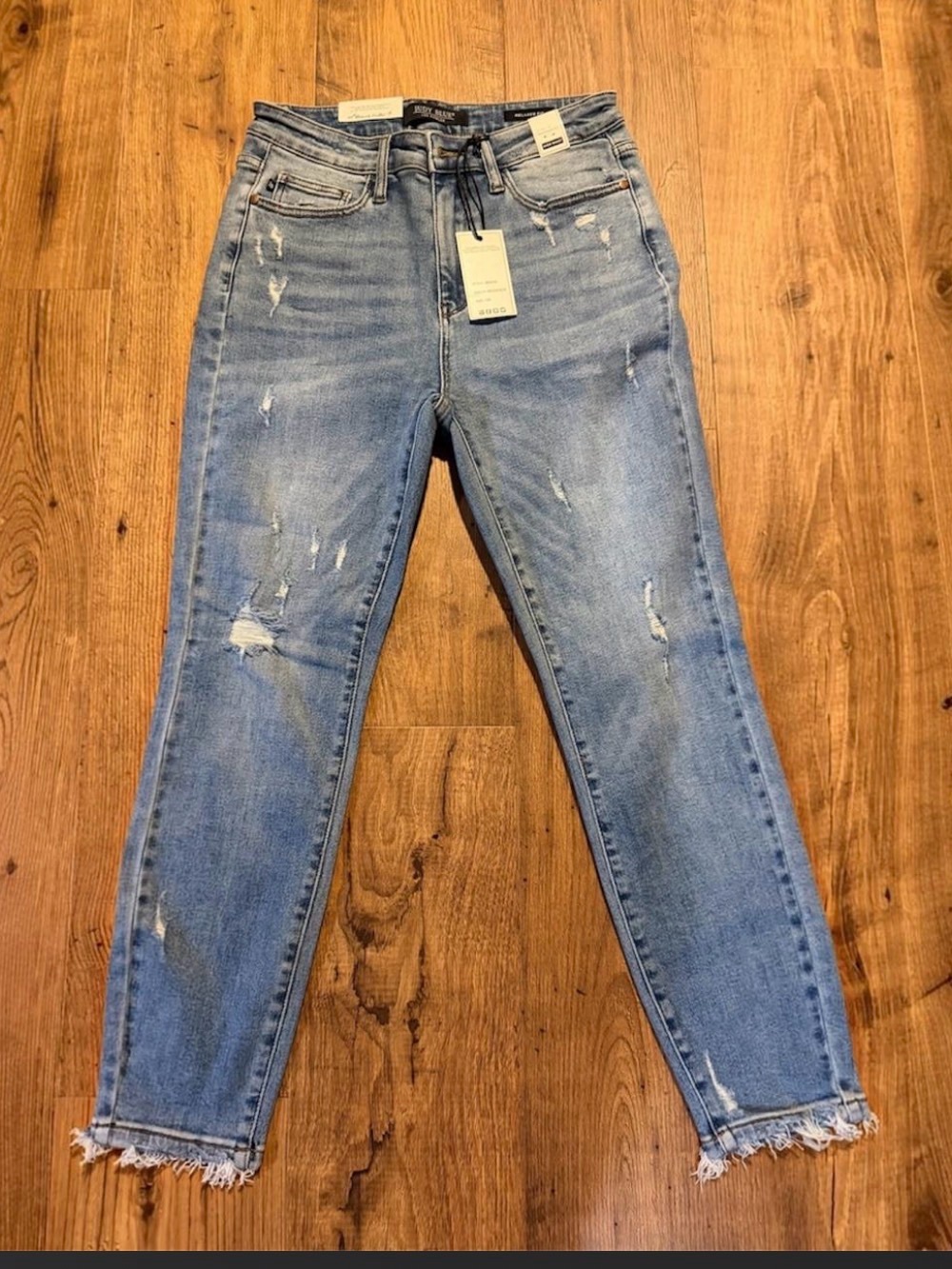 Judy Blue Light Blue High-Rise Distressed Jeans